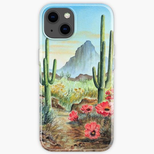 Discover Desert Cacti - After The Rains iPhone Case