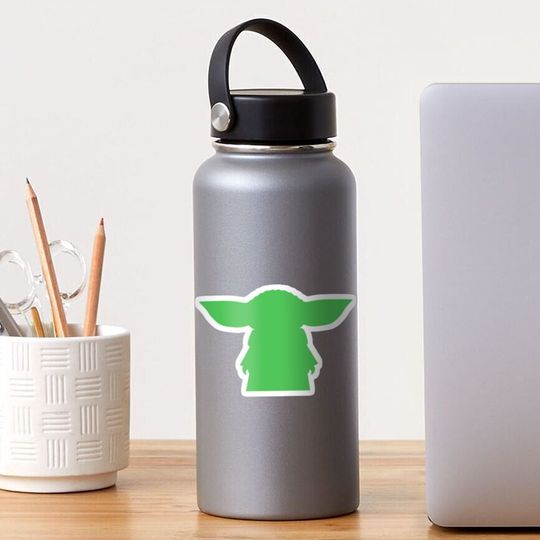 Discover Alien Silhouette - Green Sticker