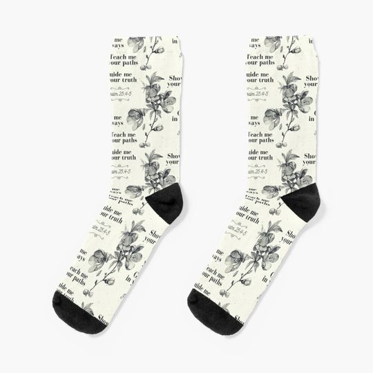Discover Psalm Bible Verse  Socks
