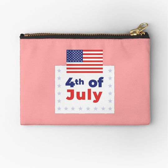 Discover HAPPY 4TH OF JULY Zipper Pouch