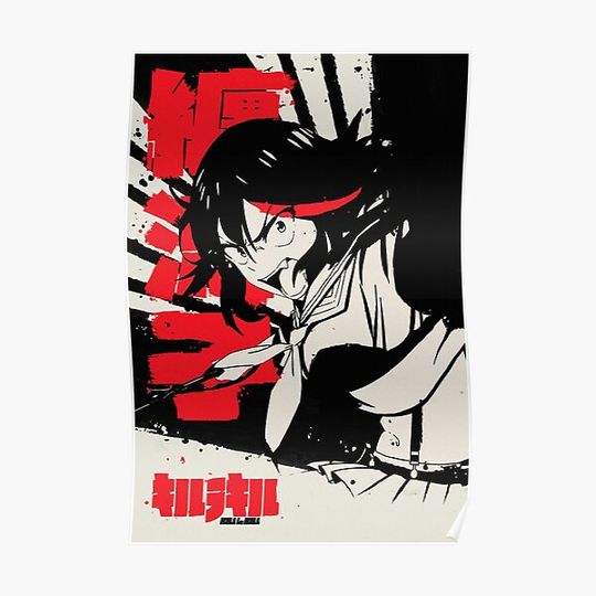 Discover Ryūko Matoi | Kill la Kill Japanese Ink 纏 流子 Premium Matte Vertical Poster