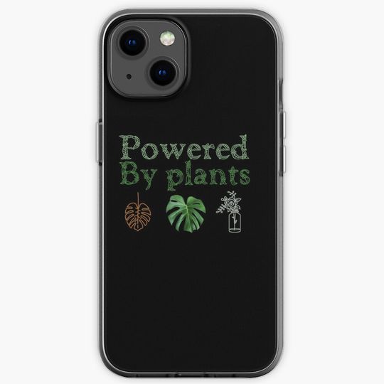 Discover Powered by plants Sticker iPhone Case