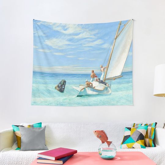 Discover Ground Swell Oil Painting by Edward Hopper Tapestry
