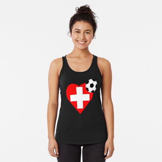 Discover Switzerland world cup 2022   Racerback Tank Top