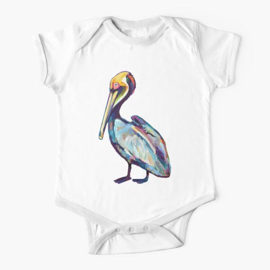 Discover Colorful Pelican by Robert Phelps Onesie