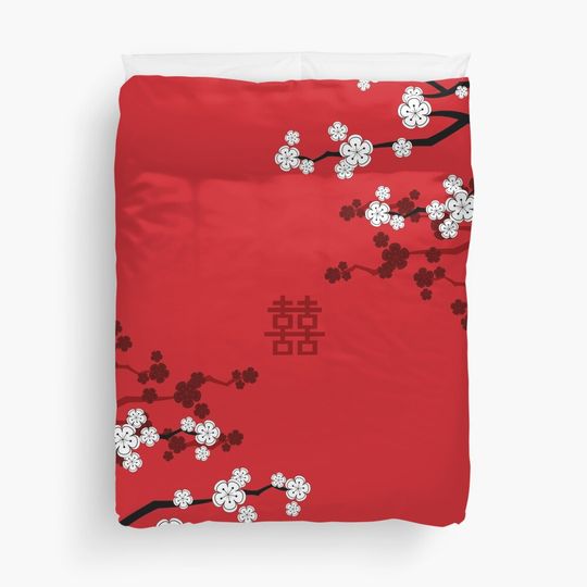 Discover Cherry Blossoms  Duvet Cover