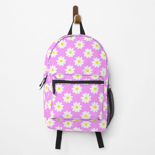 Discover Cute Daisy Flower Pattern Pink Backpack