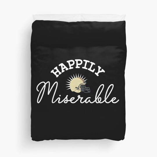 Discover Happily Miserable Duvet Cover