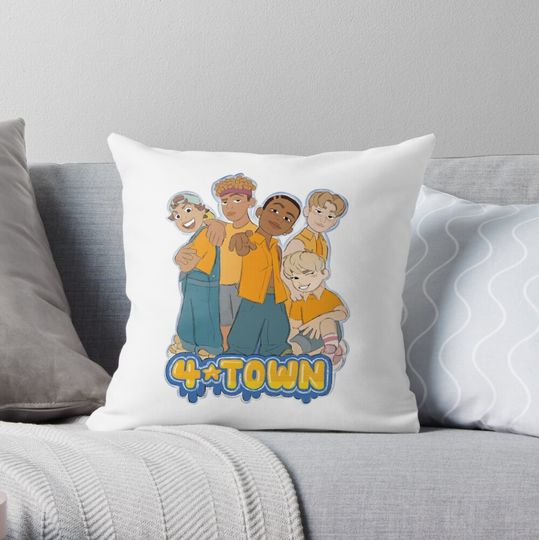 Discover 4*Town Throw Pillow