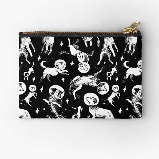 Discover Space Dogs Makeup Bags