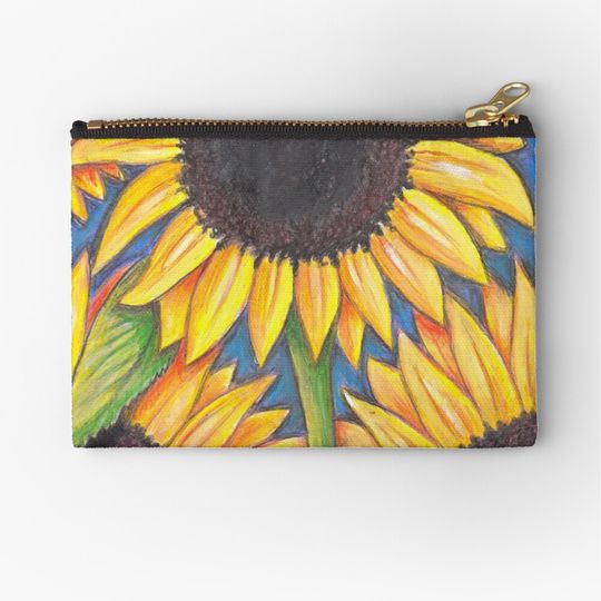 Discover Sunflowers Makeup Bags