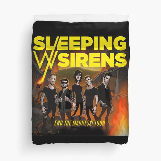 Discover Sleeping With Sirens Duvet Cover