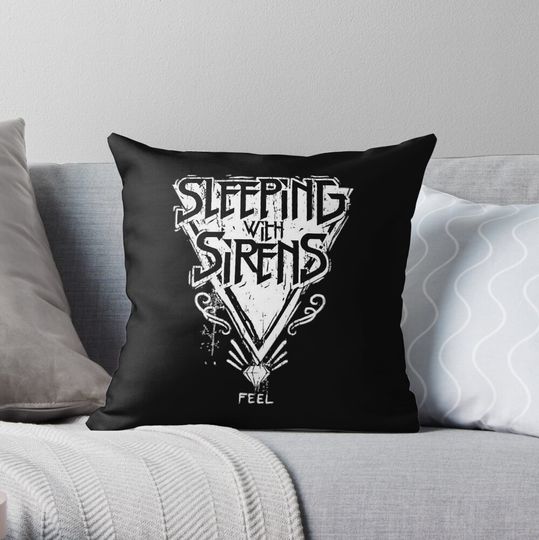 Discover Sleeping With Sirens Throw Pillow