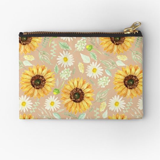 Discover Sunflowers and Daisies Makeup Bags