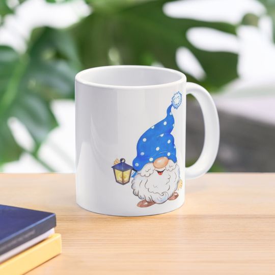 Discover Gnome Christmas Little Cute Gnome Holding Lantern Coffee Mug