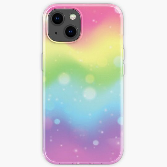 Discover Pastel Wavy Rainbow Stripes iPhone Case