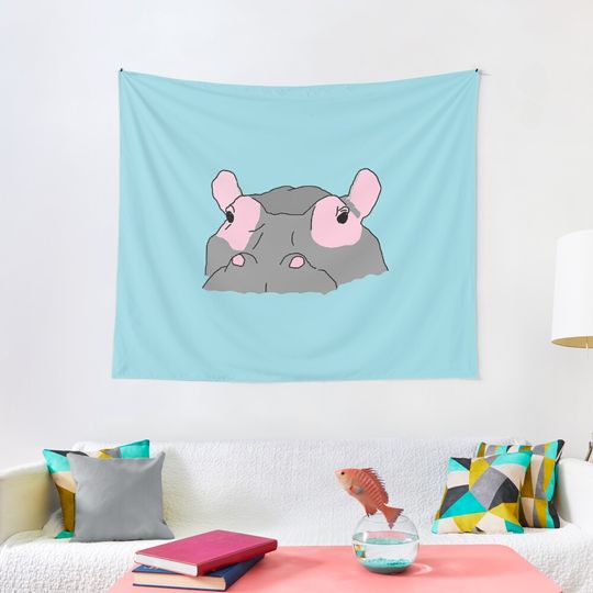 Discover Hippopotamus In Water Tapestry