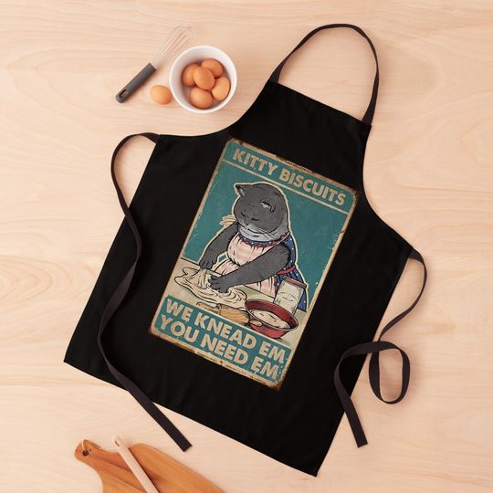 Discover Kitty blackcat Kitty Biscuits I Knead Em You Need Em Apron