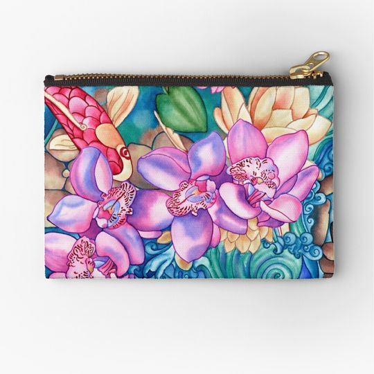 Discover Orchid Splash Makeup Bags