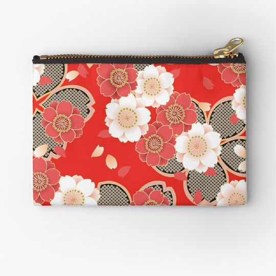 Discover Vintage Japanese Wedding Kimono Pattern Makeup Bags