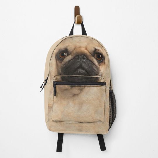 Discover Giant Pug Face  Backpack