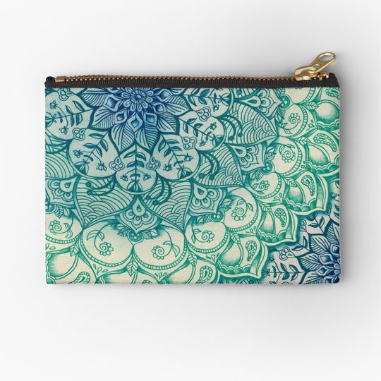 Discover Emerald Doodle Makeups Bag
