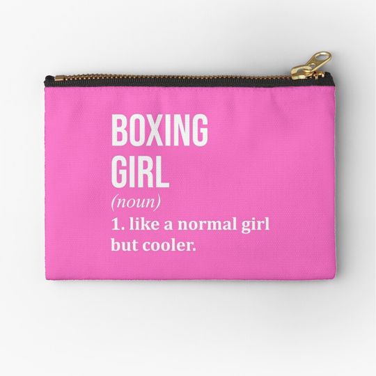 Discover Boxing Girl Funny Quote Zipper Pouch