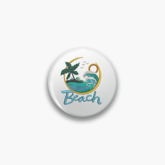 Discover Beach Day Pin
