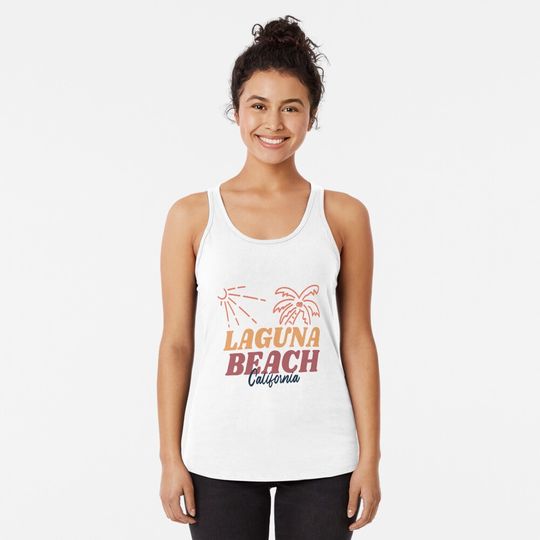 Discover Laguna Beach California Racerback Tank Top