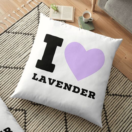 Discover I love lavender Floor Pillow