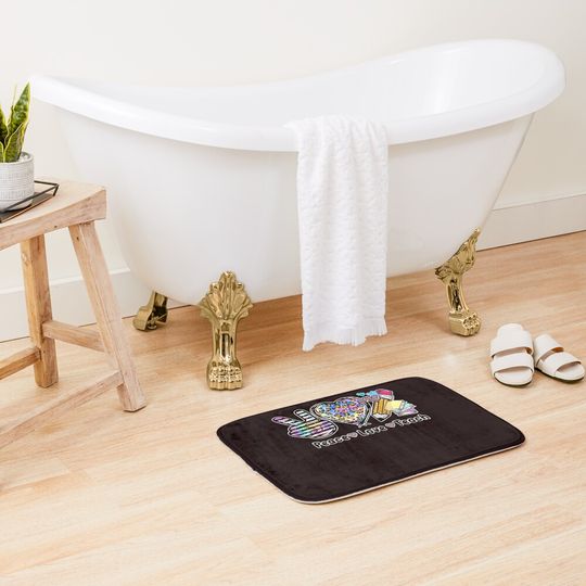 Discover Peace Love Teach Bath Mat