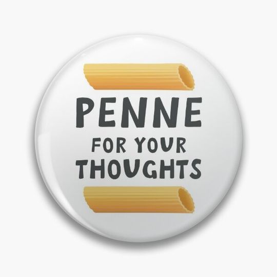 Discover Funny Pasta Food Pun Pin Button