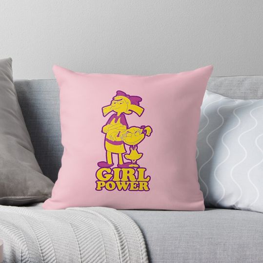 Discover Girl Power  Throw Pillow