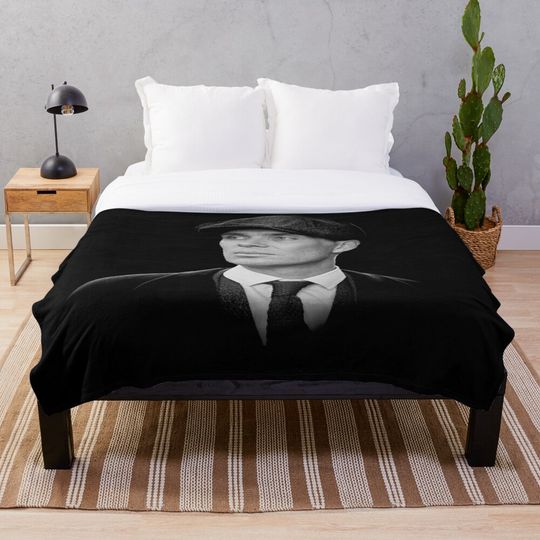 Discover Tommy Shelby B/N Throw Blanket