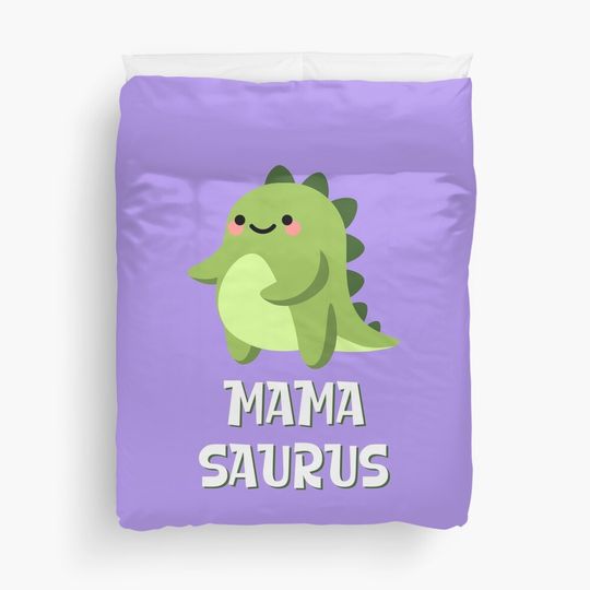 Discover MamaSaurus Duvet Cover