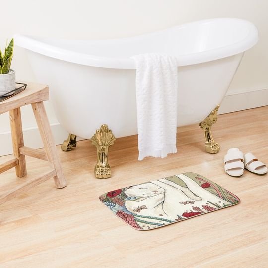Discover Poppies and Ladybug Bath Mat