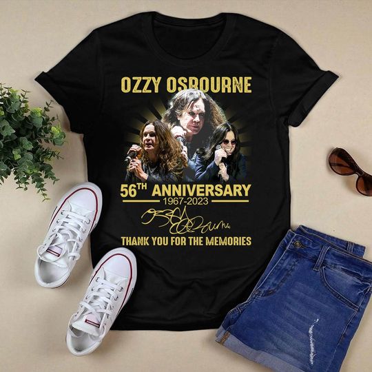 Discover Ozzy Osbourne 56th Anniversary 1967-2023 Thank You Signature Shirt