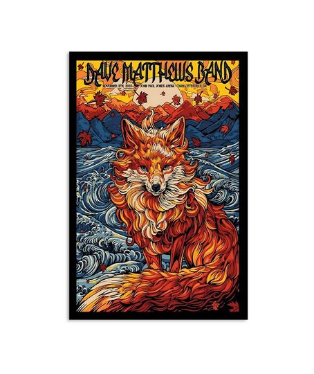 Discover Dave Matthews Band Concert Shows Charlottesville Nov 11, 2023 Poster
