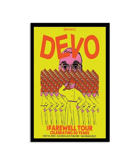Discover Devo San Francisco Shows Golden Gate Theater Nov 14, 2023 Poster