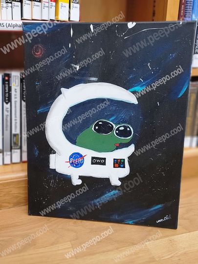 Discover Astronaut Pepe Painting In Space Meme Art