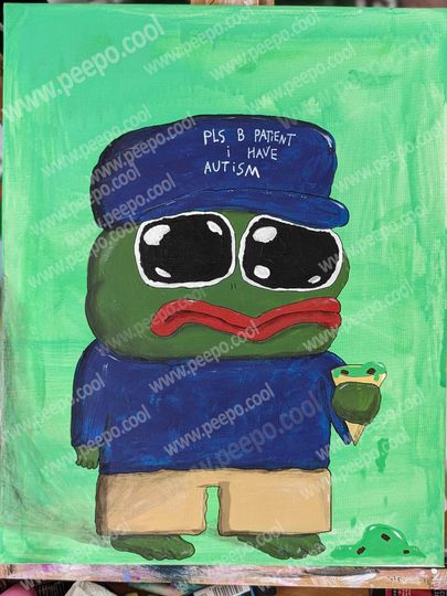 Discover Autism Pepe Painting On Canvas