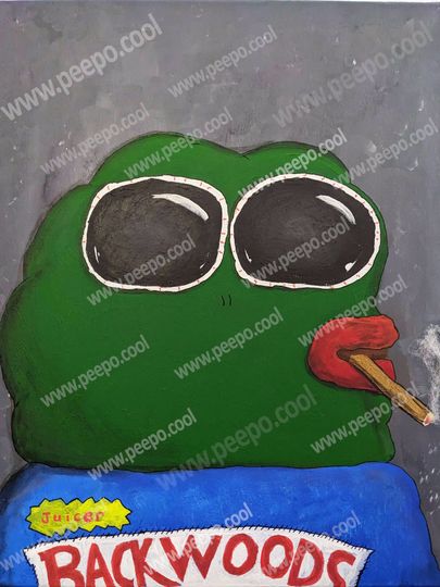 Discover Backwoods Pepe Painting Meme Art