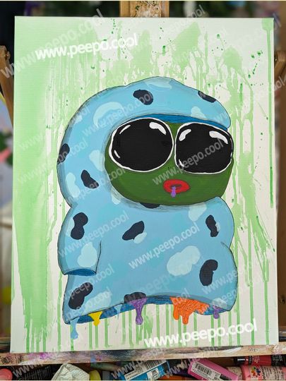 Discover Bape Pepe Painting On Canvas