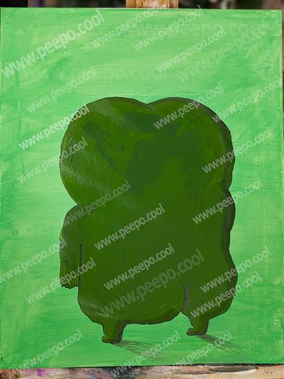 Discover Thicc Pepe Frog Painting On Canvas