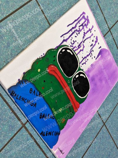 Discover Pepe Painting Gangster Rapper Meme Art On Canvas