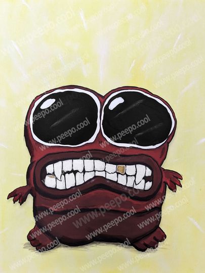 Discover Devil Pepe Painting On Canvas (RARE)