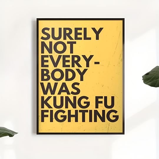 Discover Inspirational Poster: Not Everyone Was Kung Fu Fighting