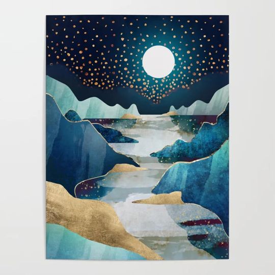 Discover Moon Glow Poster