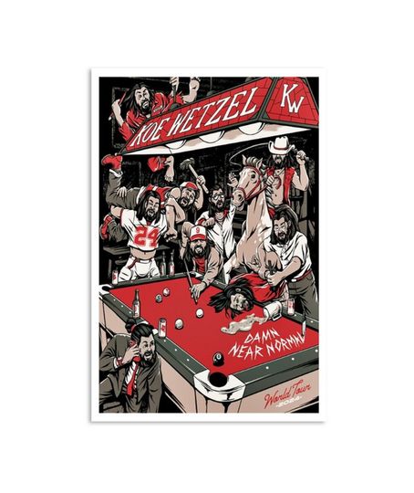 Discover Koe Wetzel Music Damn Near Normal World Tour 2024 Poster