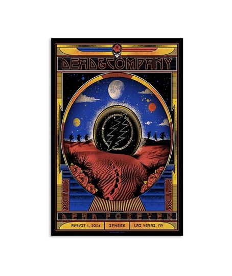 Discover Dead And Company Aug 1 2024 Sphere in Las Vegas NV Poster